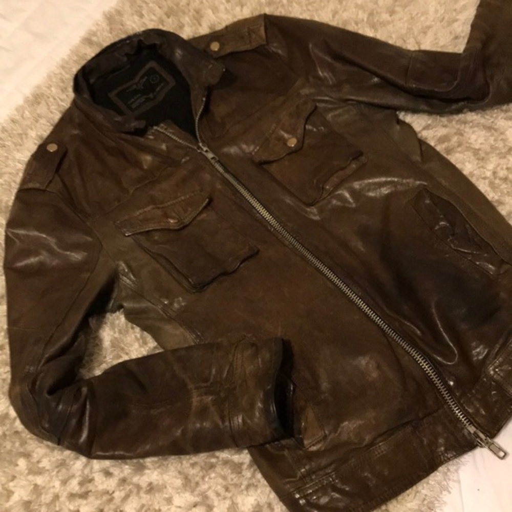 All Saints Leather Motorcycle Jacket